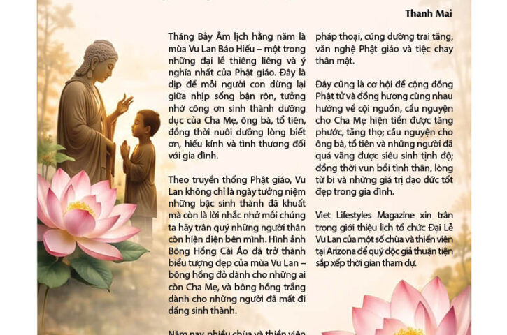 Mùa Vu Lan – Mùa Của Hiếu Hạnh và Tri Ân